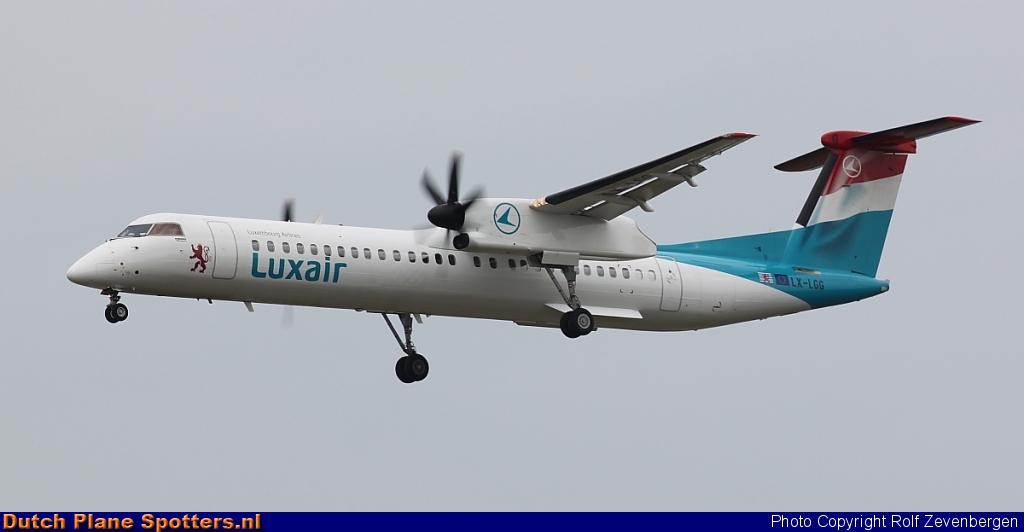 LX-LGG Bombardier Dash 8-Q400 Luxair - Luxembourg Airlines by Rolf Zevenbergen