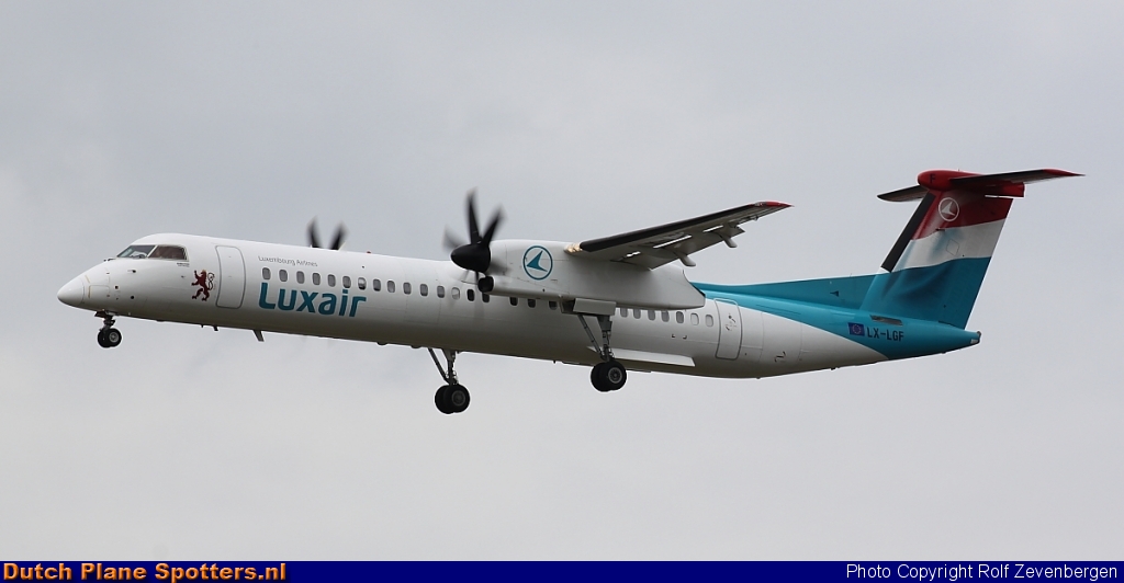 LX-LGF Bombardier Dash 8-Q400 Luxair - Luxembourg Airlines by Rolf Zevenbergen