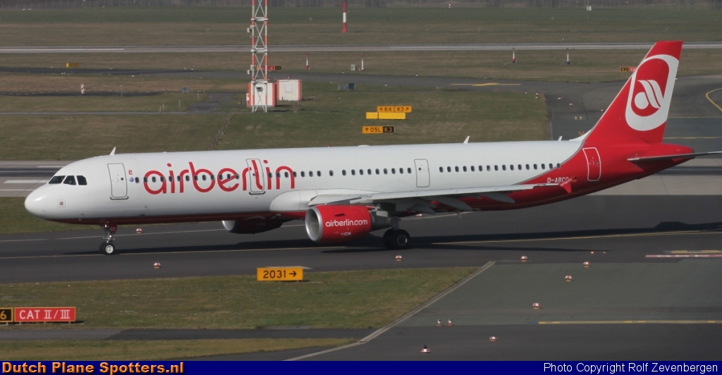 D-ABCC Airbus A321 Air Berlin by Rolf Zevenbergen
