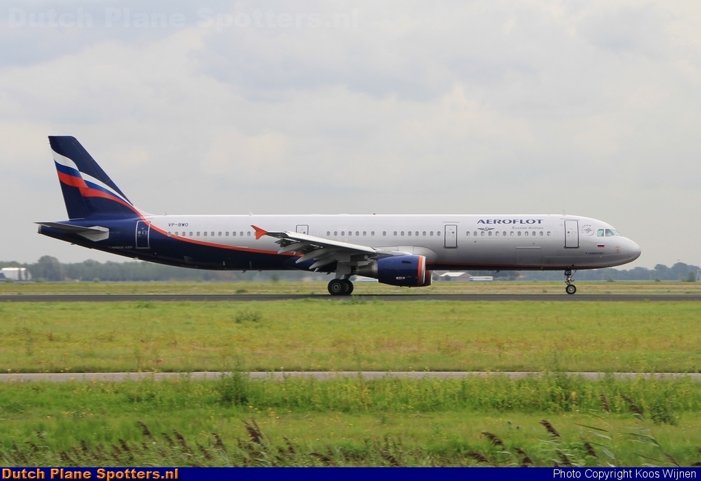 VP-BWO Airbus A321 Aeroflot - Russian Airlines by Koos Wijnen