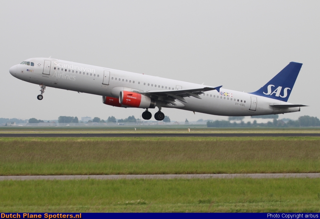 OY-KBL Airbus A321 SAS Scandinavian Airlines by airbus