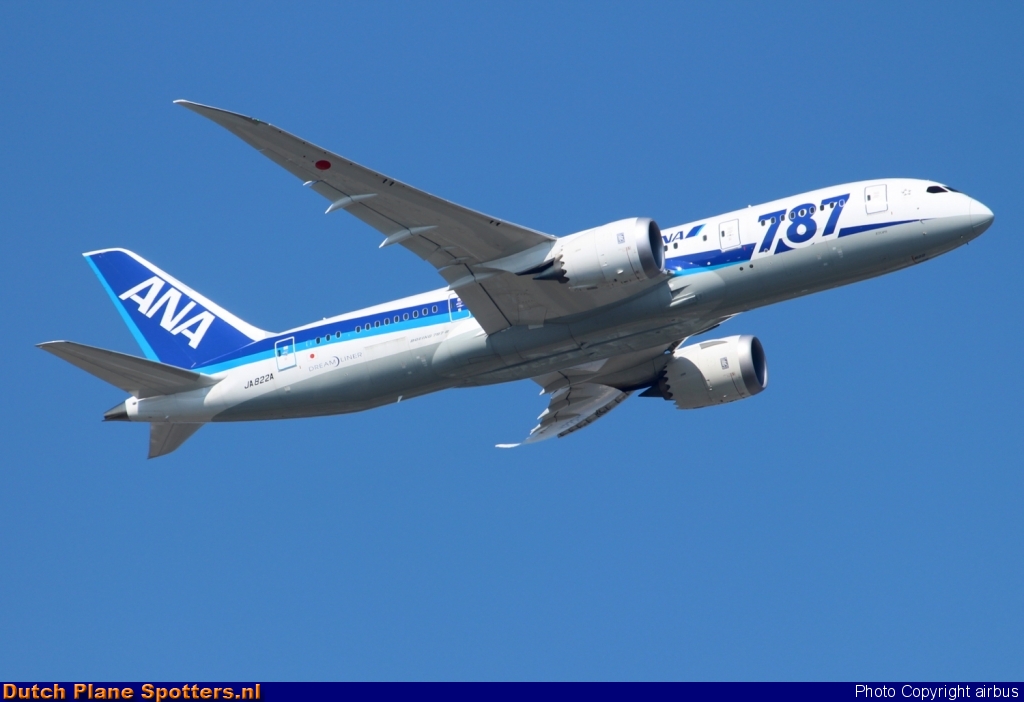JA822A Boeing 787-8 Dreamliner All Nippon Airlines by airbus