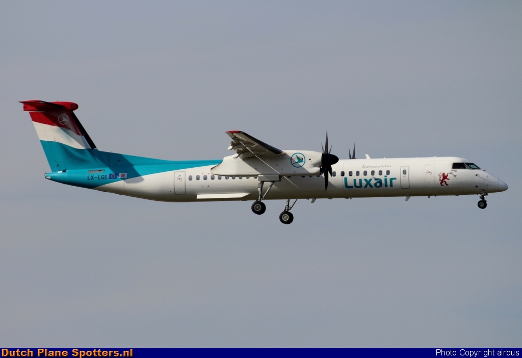 LX-LGE Bombardier Dash 8-Q400 Luxair - Luxembourg Airlines by airbus