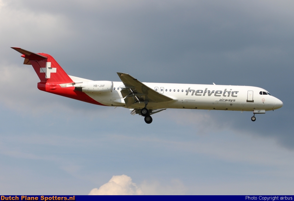 HB-JVF Fokker 100 Helvetic Airways by airbus
