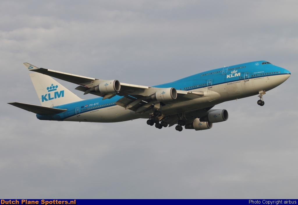 PH-BFE Boeing 747-400 KLM Royal Dutch Airlines by airbus