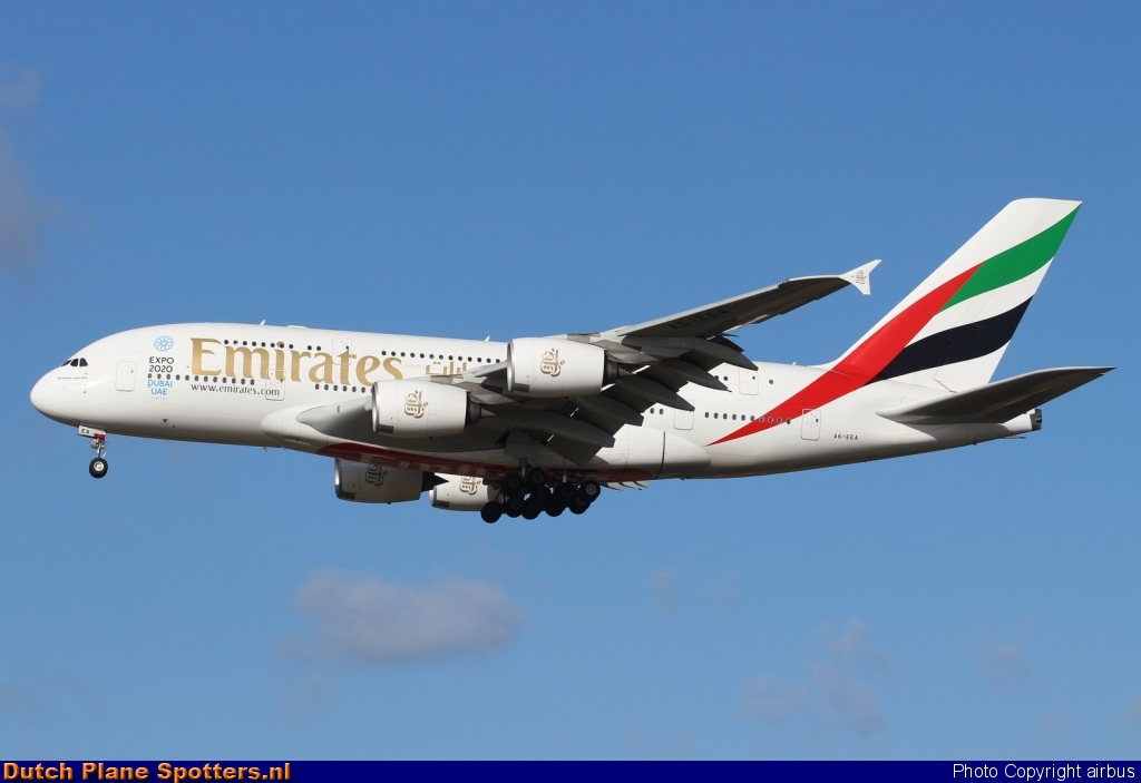 A6-EEA Airbus A380-800 Emirates by airbus