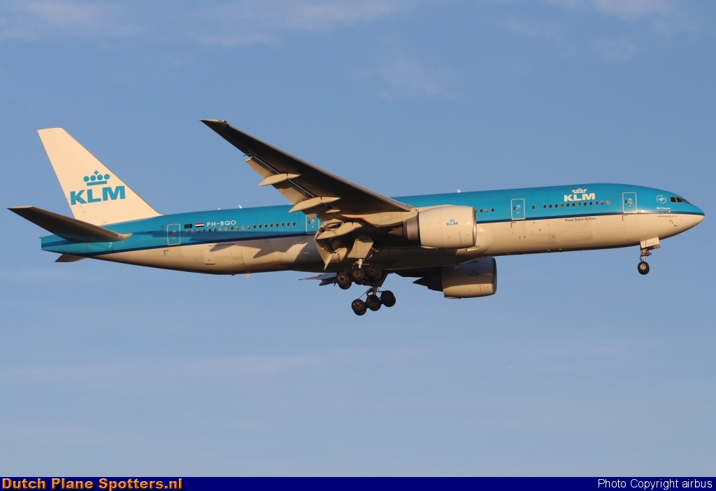 PH-BQO Boeing 777-200 KLM Royal Dutch Airlines by airbus
