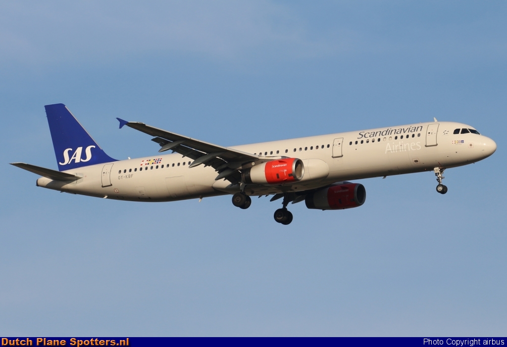OY-KBF Airbus A321 SAS Scandinavian Airlines by airbus