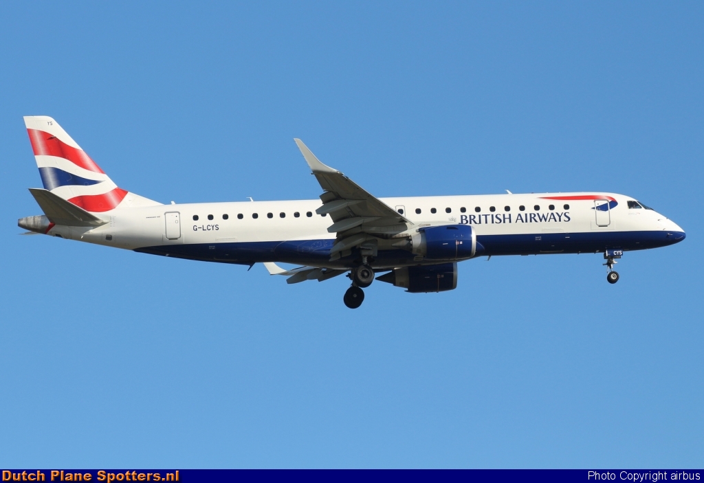 G-LCYS Embraer 190 British Airways by airbus
