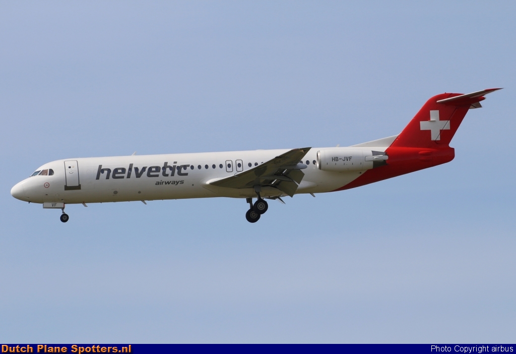 HB-JVF Fokker 100 Helvetic Airways by airbus