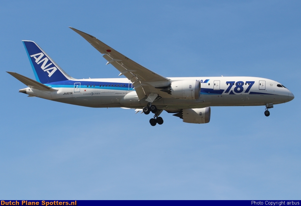 JA823A Boeing 787-8 Dreamliner All Nippon Airlines by airbus