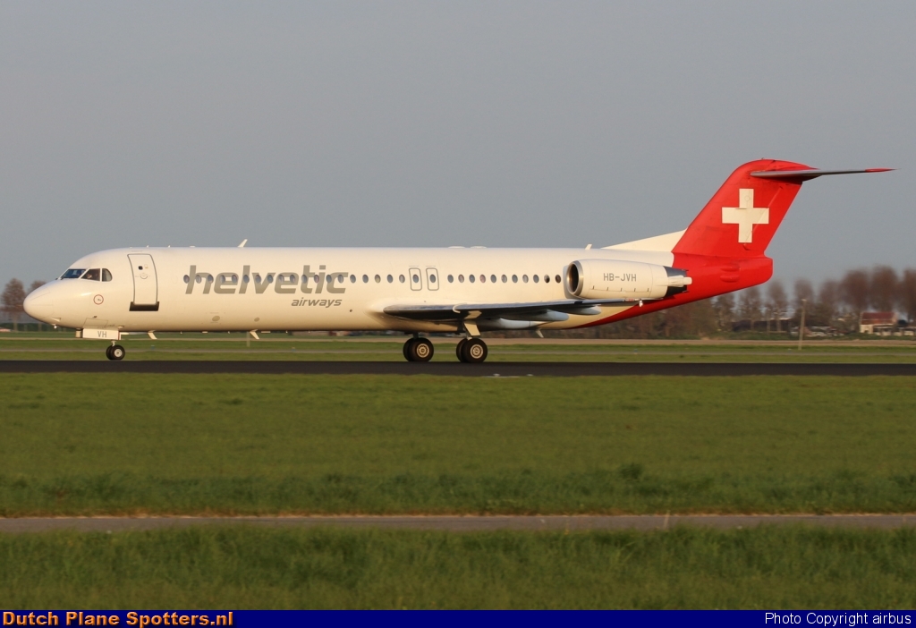 HB-JVH Fokker 100 Helvetic Airways by airbus