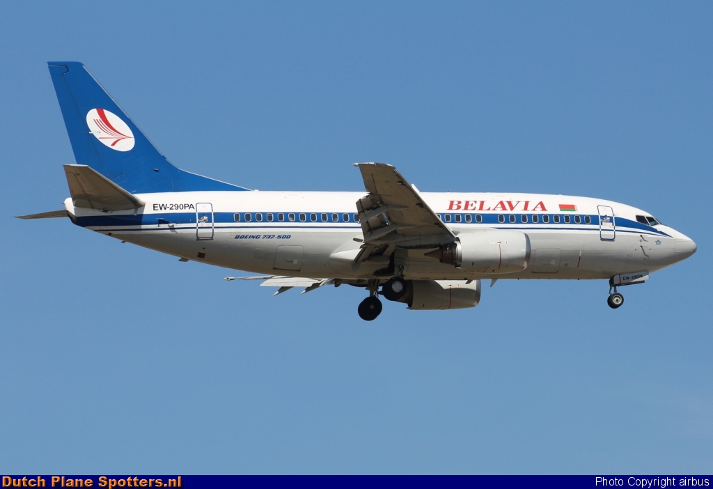 EW-290PA Boeing 737-500 Belavia Belarusian Airlines by airbus