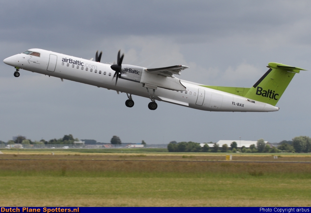 YL-BAX Bombardier Dash 8-Q400 Air Baltic by airbus