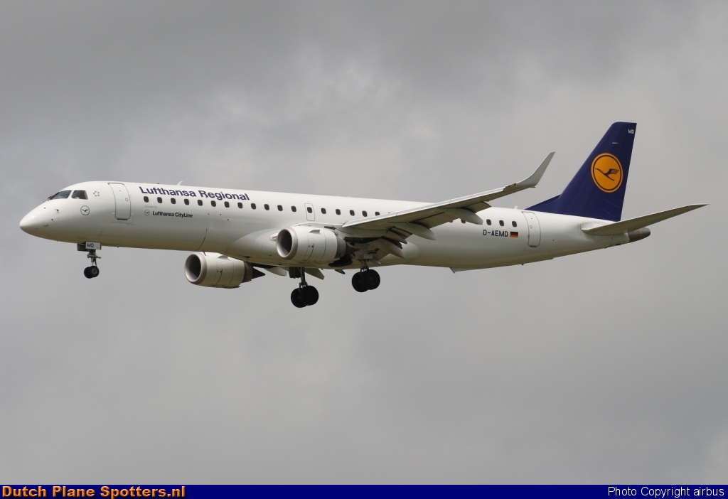 D-AEMD Embraer 195 CityLine (Lufthansa Regional) by airbus