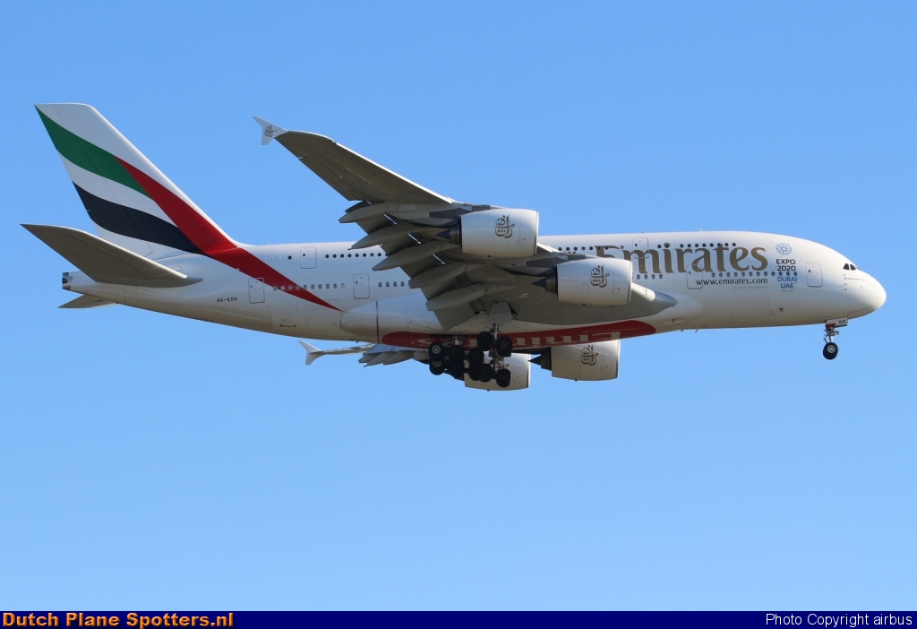 A6-EOO Airbus A380-800 Emirates by airbus
