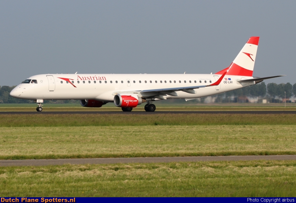 OE-LWI Embraer 195 Austrian Airlines by airbus