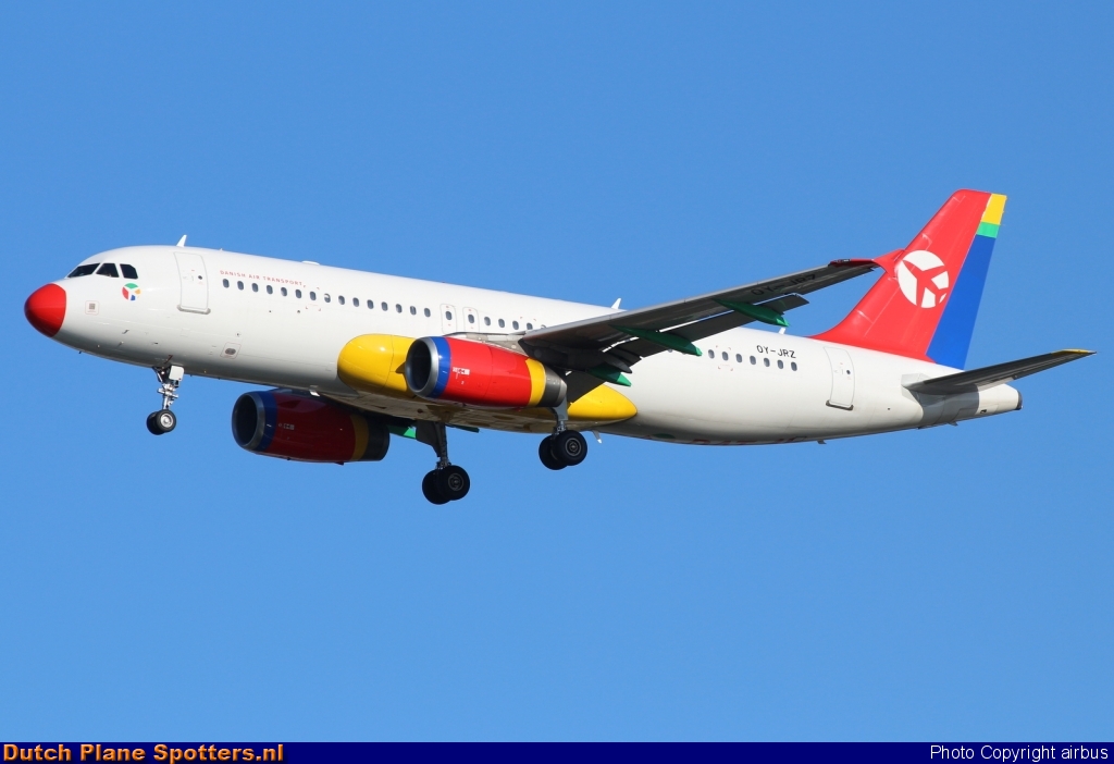 OY-JRZ Airbus A320 Danish Air Transport by airbus