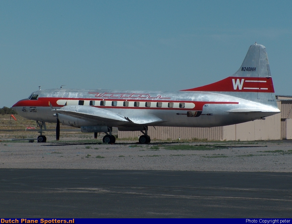 N240HH Convair 240-1 Western Airlines by peter