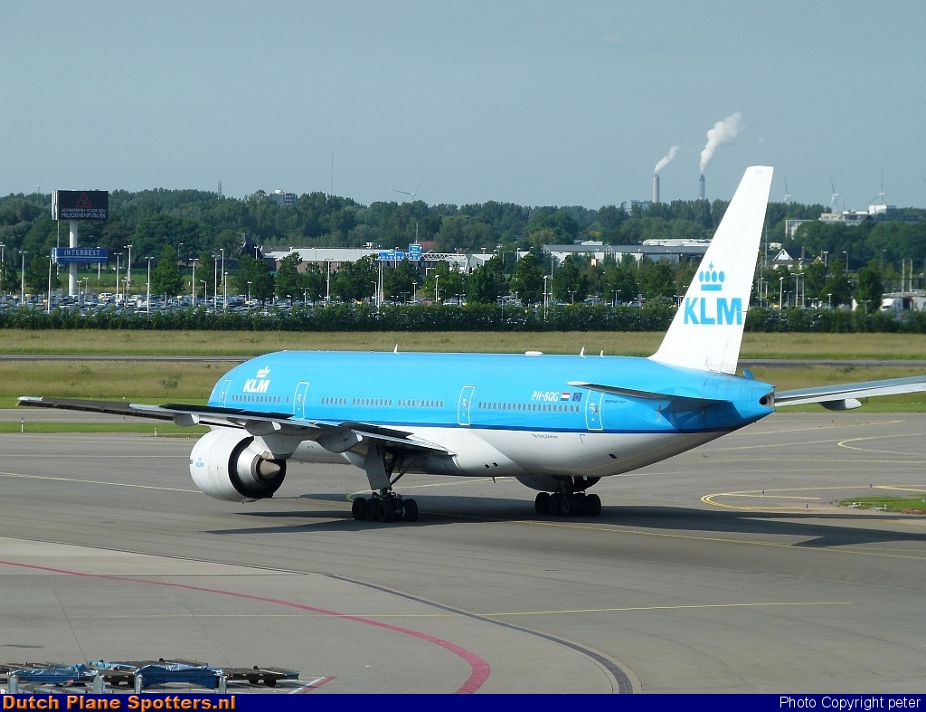 PH-BQG Boeing 777-200 KLM Royal Dutch Airlines by peter
