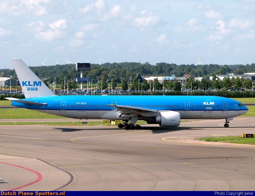 PH-BQF Boeing 777-200 KLM Asia by peter