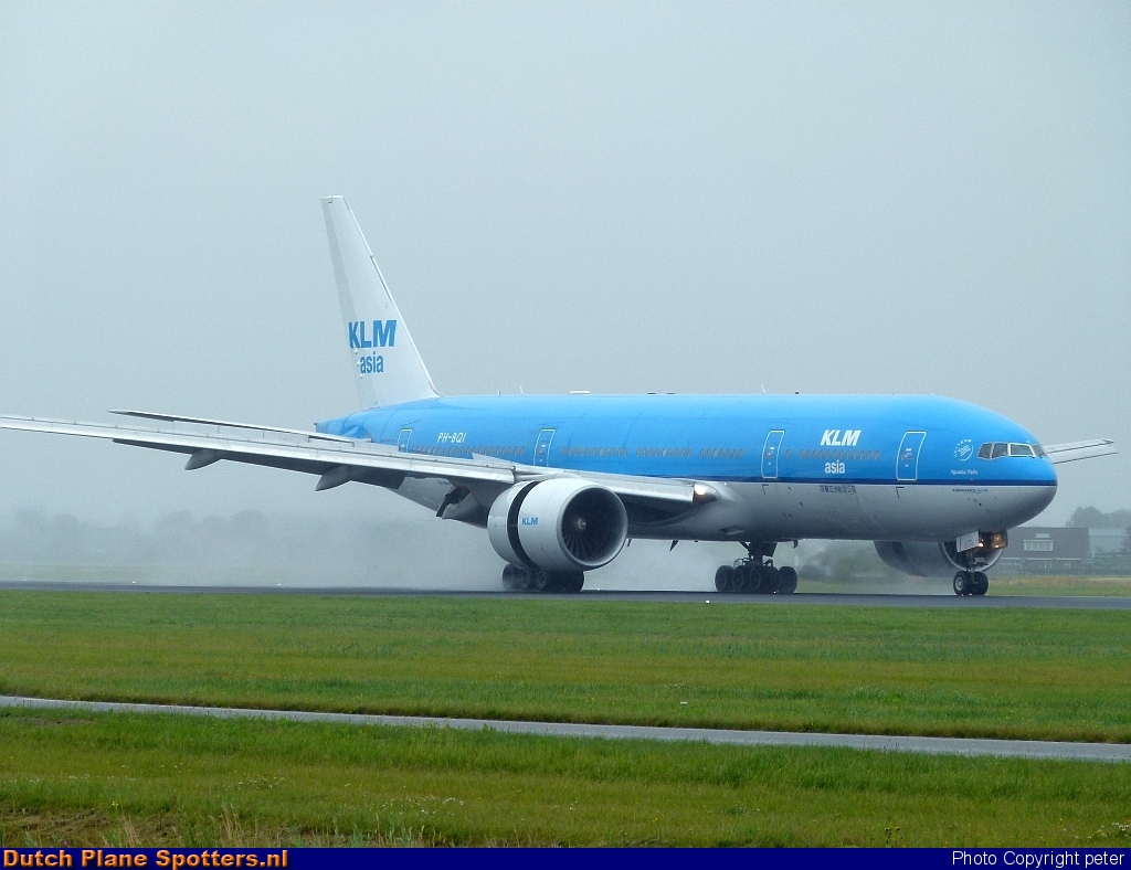 PH-BQI Boeing 777-200 KLM Asia by peter