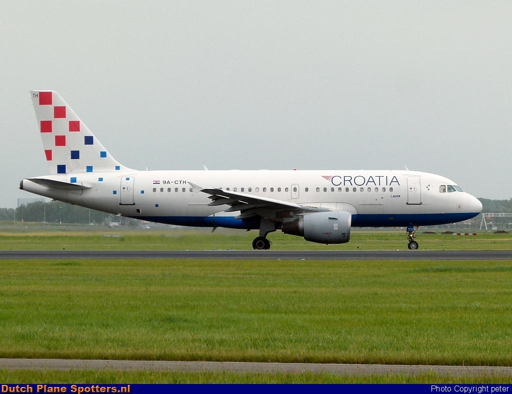 9A-CTH Airbus A319 Croatia Airlines by peter