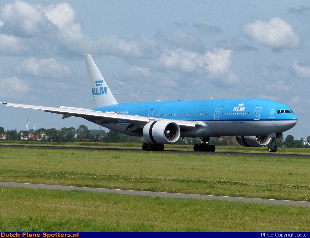 PH-BQB Boeing 777-200 KLM Royal Dutch Airlines by peter