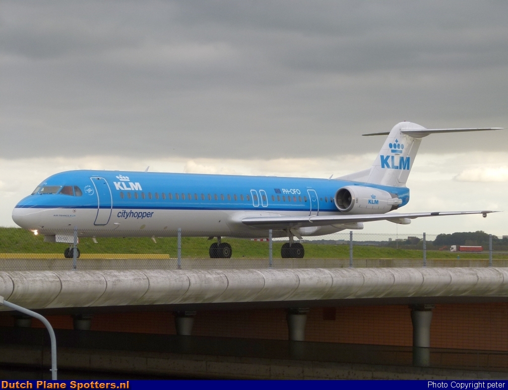 PH-OFO Fokker 100 KLM Cityhopper by peter