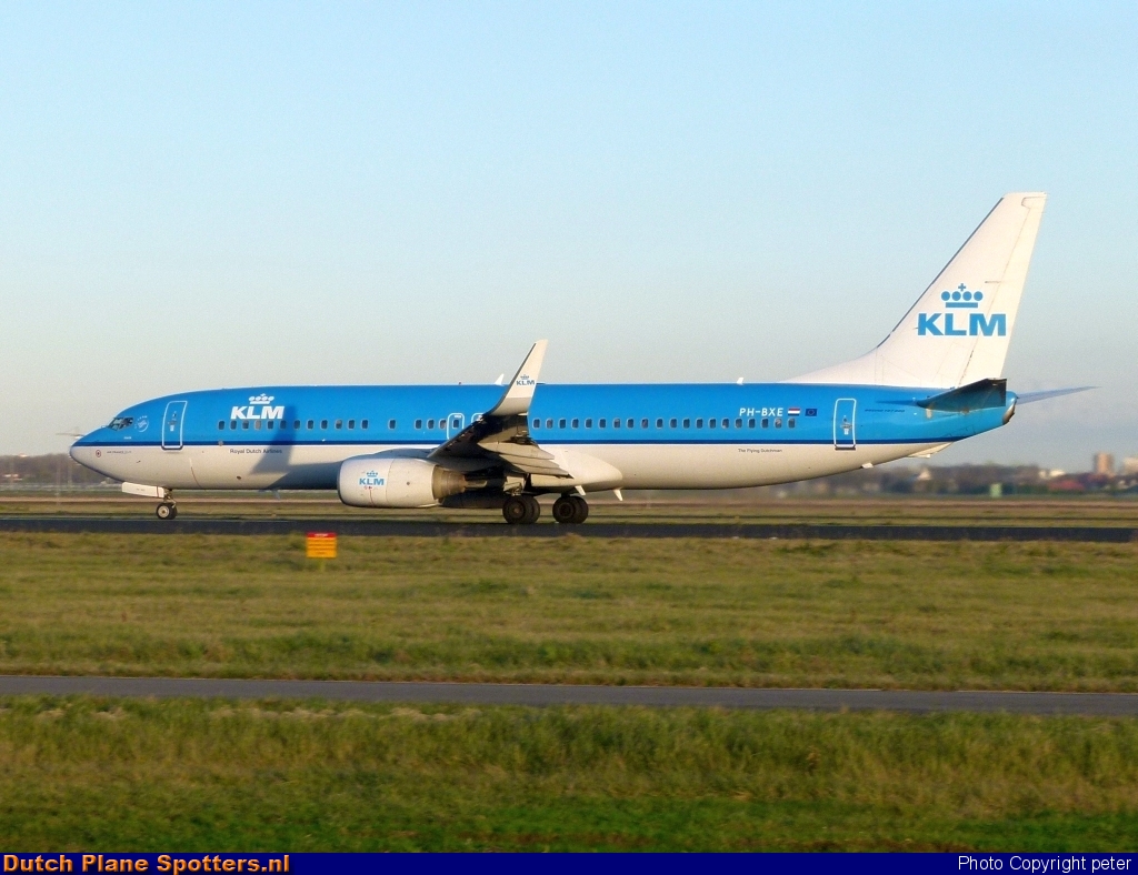 PH-BXE Boeing 737-800 KLM Royal Dutch Airlines by peter