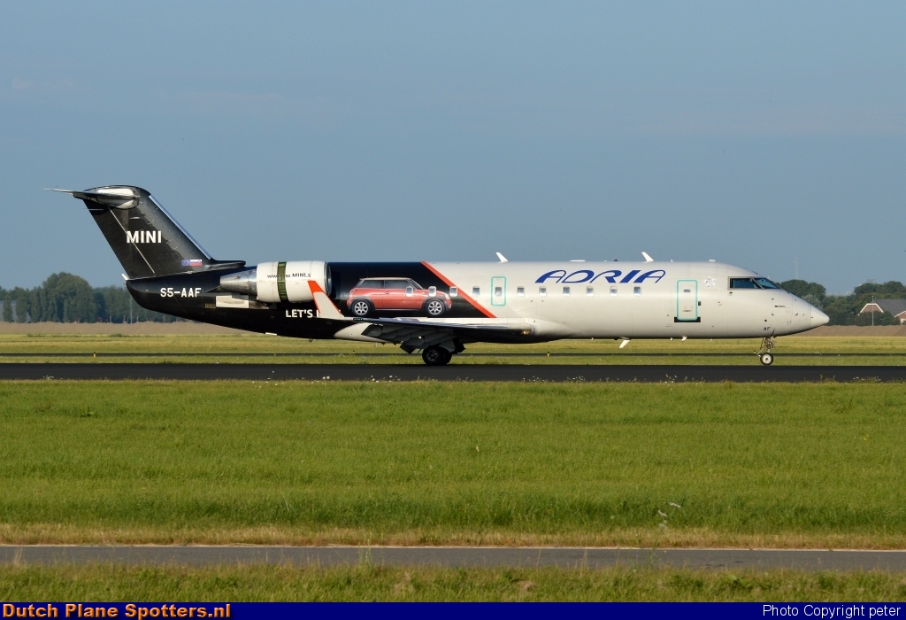 S5-AAF Bombardier Canadair CRJ200 Adria Airways by peter