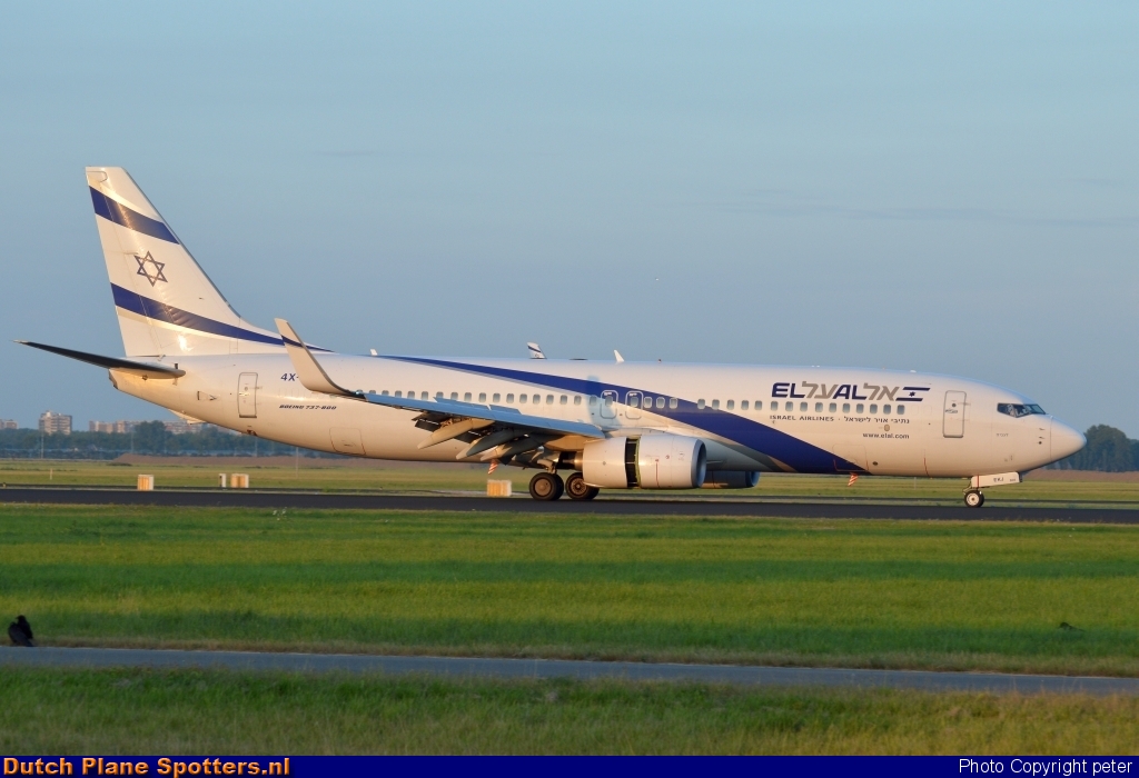 4X-EKJ Boeing 737-800 El Al Israel Airlines by peter