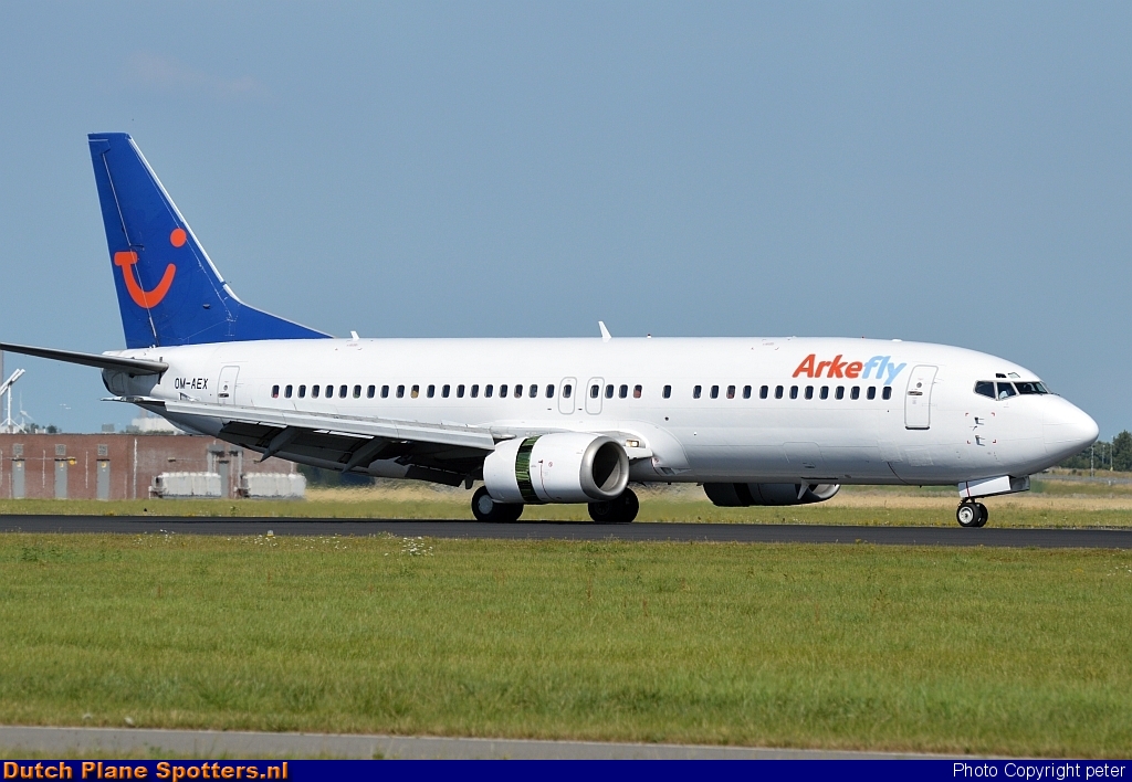 OM-AEX Boeing 737-400 AirExplore (ArkeFly) by peter