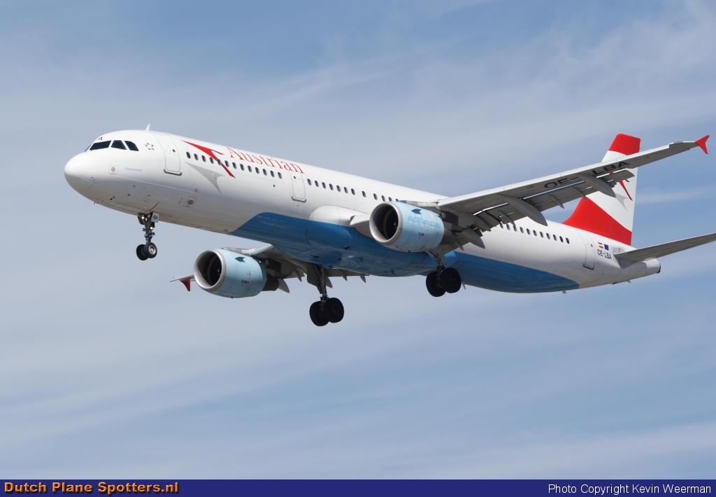 OE-LBA Airbus A321 Austrian Airlines by Kevin Weerman