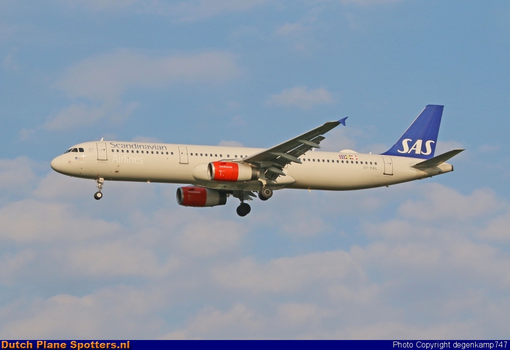 OY-KBL Airbus A321 SAS Scandinavian Airlines by Herman Degenkamp