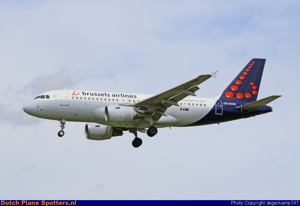 OO-SSW Airbus A319 Brussels Airlines by Herman Degenkamp