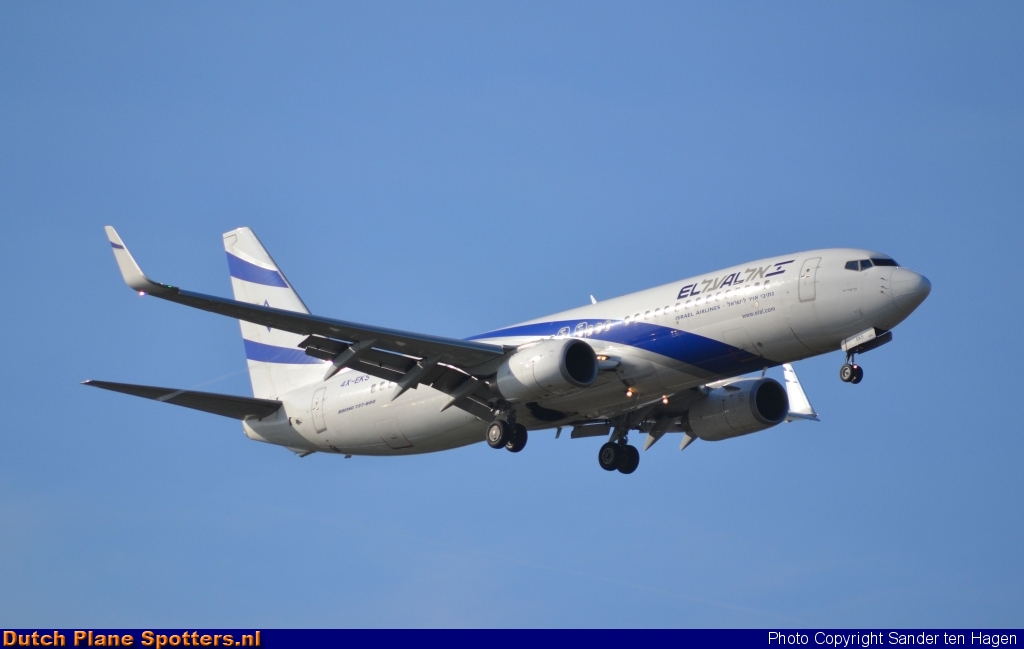 4X-EKS Boeing 737-800 El Al Israel Airlines by Sander ten Hagen