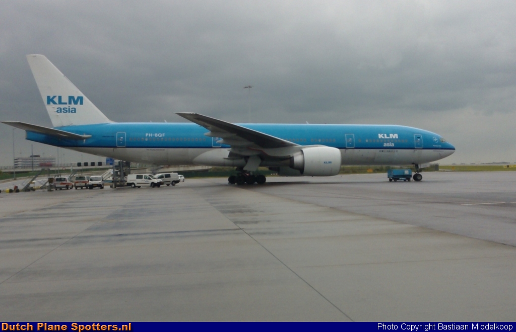PH-BQF Boeing 777-200 KLM Asia by Bastiaan Middelkoop