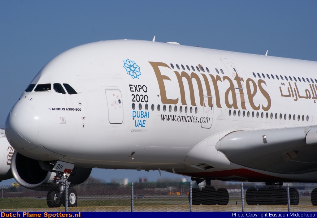 A6-EDH Airbus A380-800 Emirates by Bastiaan Middelkoop