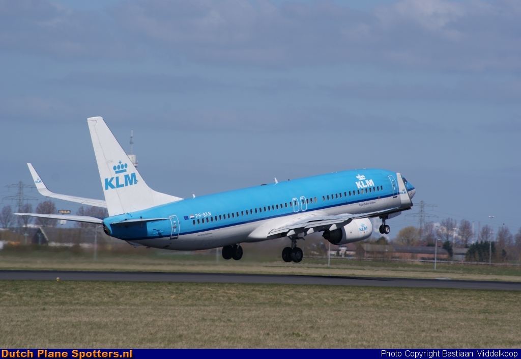 PH-BXN Boeing 737-800 KLM Royal Dutch Airlines by Bastiaan Middelkoop