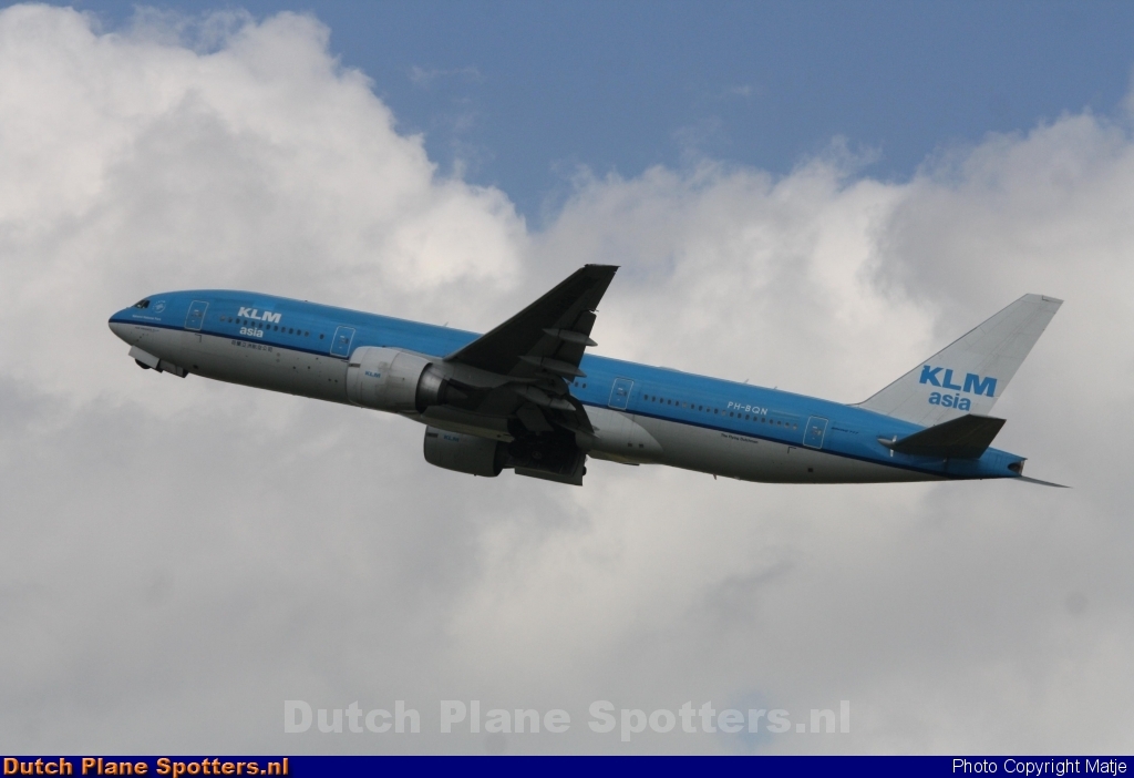 PH-BQN Boeing 777-200 KLM Asia by Matje