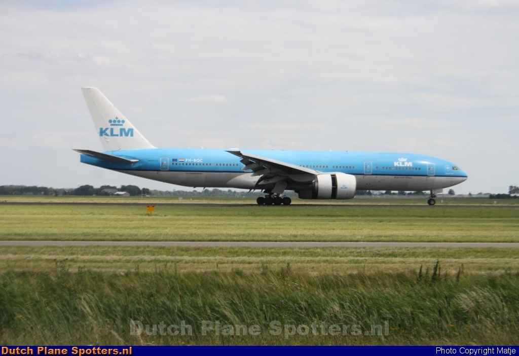 PH-BQC Boeing 777-200 KLM Royal Dutch Airlines by Matje