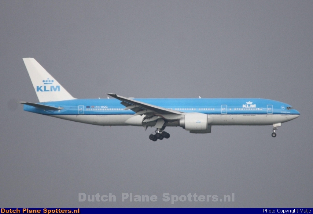 PH-BQG Boeing 777-200 KLM Royal Dutch Airlines by Matje