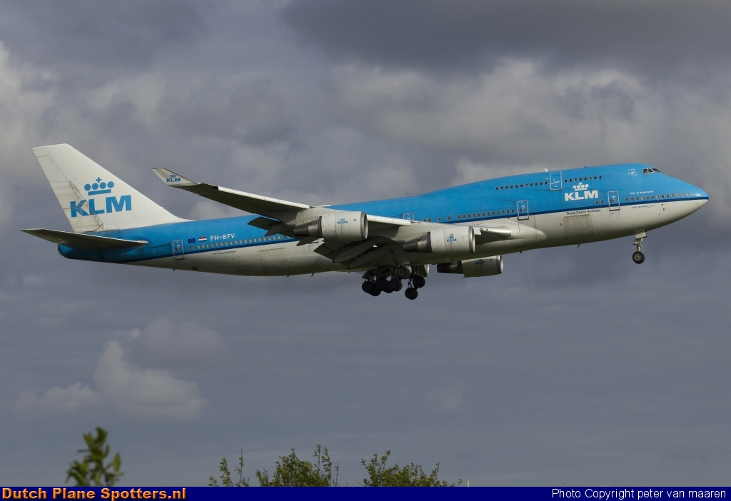 PH-BFV Boeing 747-400 KLM Royal Dutch Airlines by peter van maaren