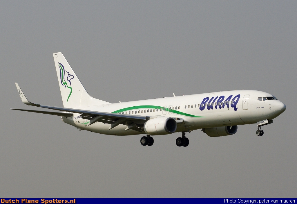 5X-DMG Boeing 737-800 Buraq Air by peter van maaren