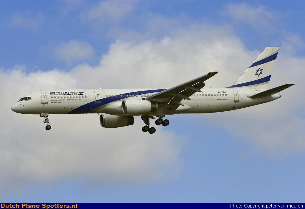 4X-EBU Boeing 757-200 El Al Israel Airlines by peter van maaren