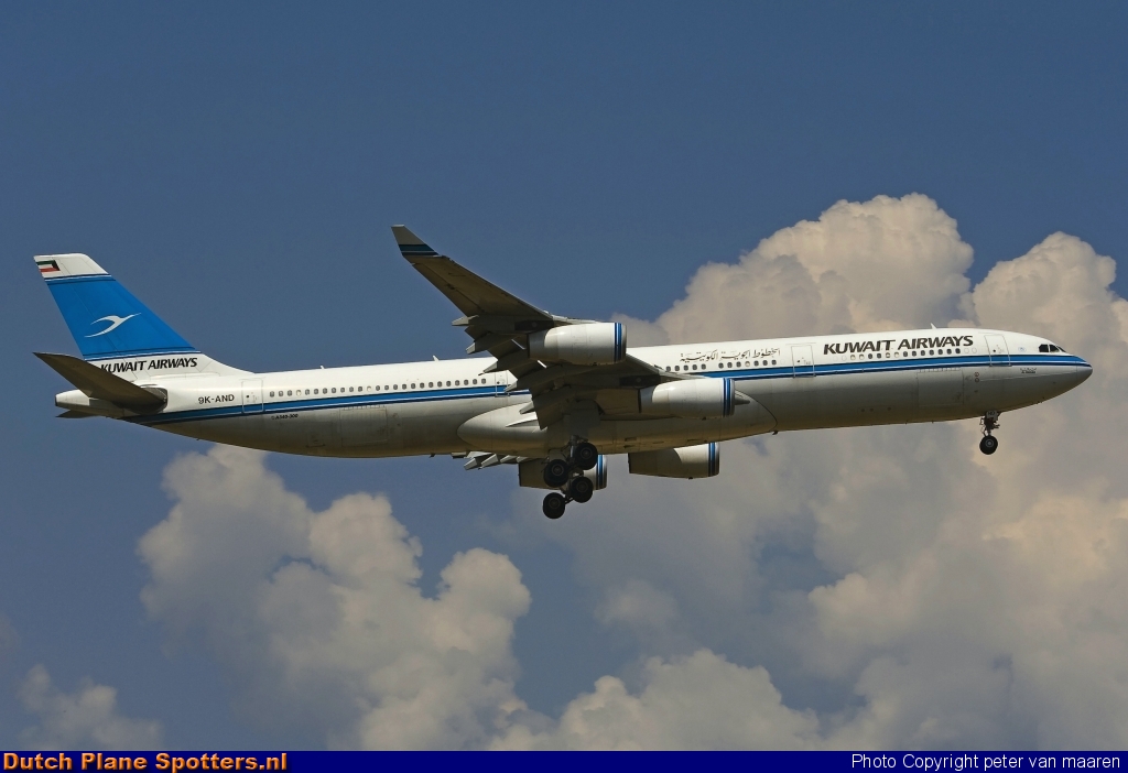 9K-AND Airbus A340-300 Kuwait Airways by peter van maaren