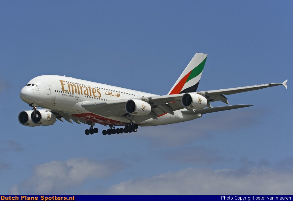A6-EDA Airbus A380-800 Emirates by peter van maaren