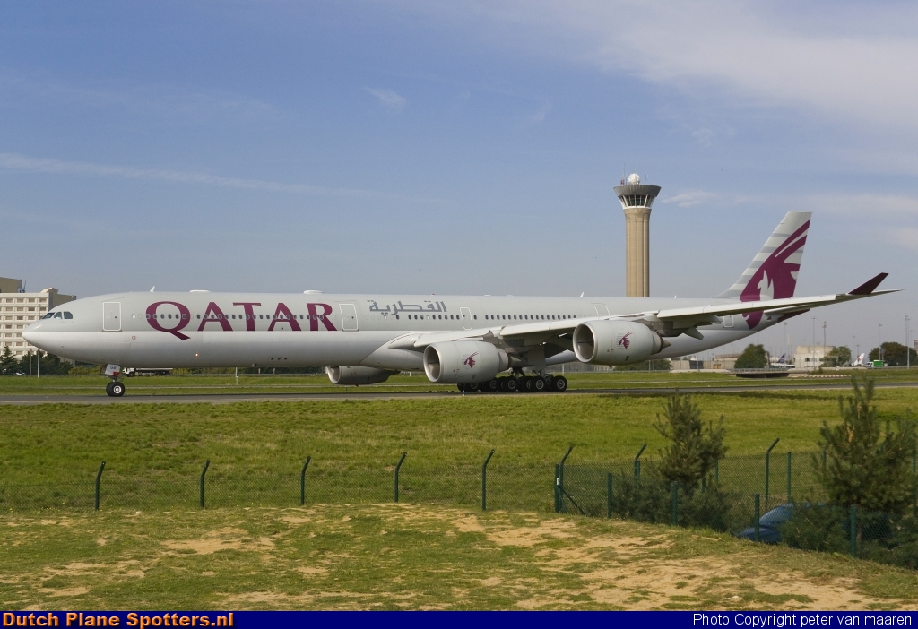 A7-AGB Airbus A340-600 Qatar Airways by peter van maaren