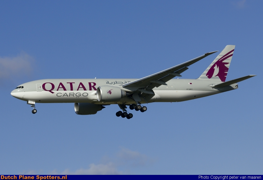 A7-BFB Boeing 777-F Qatar Airways Cargo by peter van maaren
